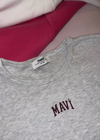 Gri Kısa Kollu Tişört/Crop - Görsel 3