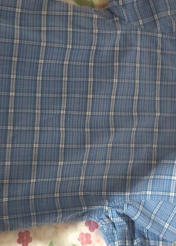 Erkek Çocuk Kısa Kollu Pamuklu Kareli Gömlek - Görsel 7