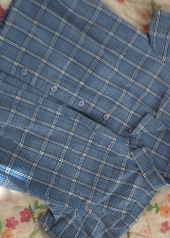 Erkek Çocuk Kısa Kollu Pamuklu Kareli Gömlek - Görsel 6