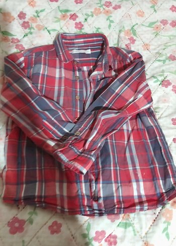 Erkek Çocuk Kısa Kollu Pamuklu Kareli Gömlek - Görsel 2