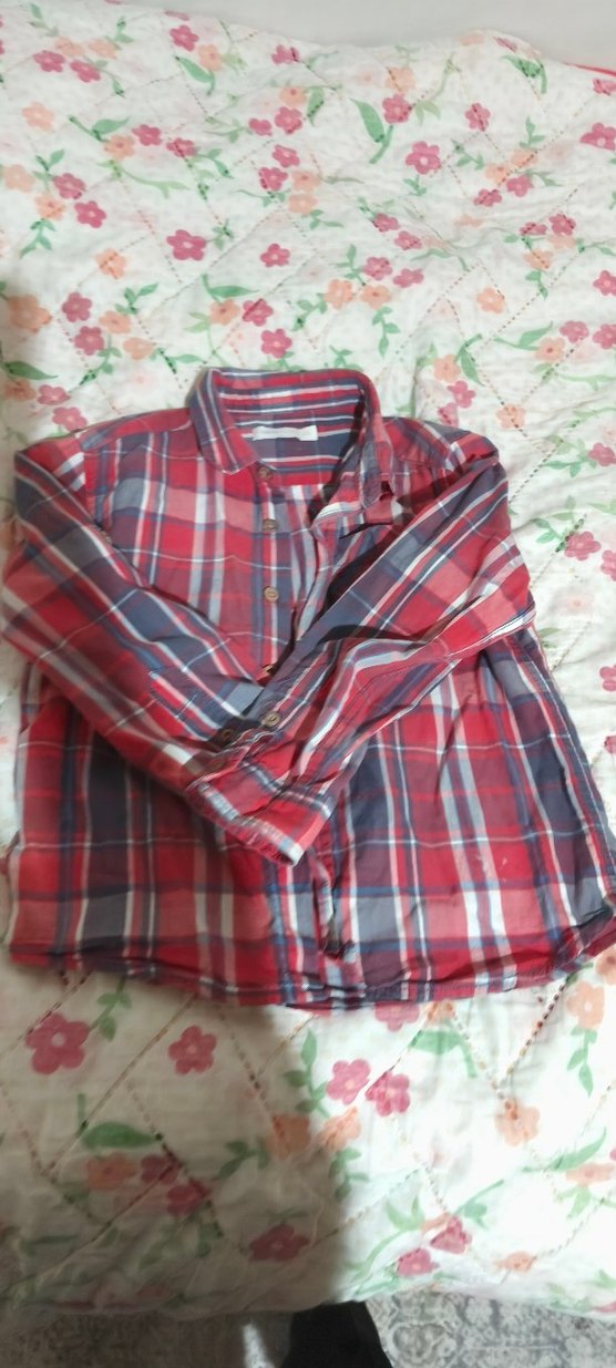 Erkek Çocuk Kısa Kollu Pamuklu Kareli Gömlek - Görsel 2