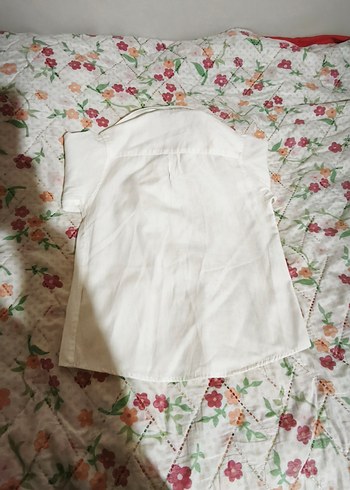 Beyaz Nakışlı Kısa Kollu Erkek Gömlek - Görsel 3