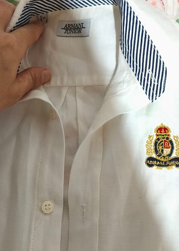 Beyaz Nakışlı Kısa Kollu Erkek Gömlek - Görsel 2