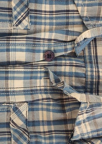 Beyaz Nakışlı Kısa Kollu Erkek Gömlek - Görsel 11