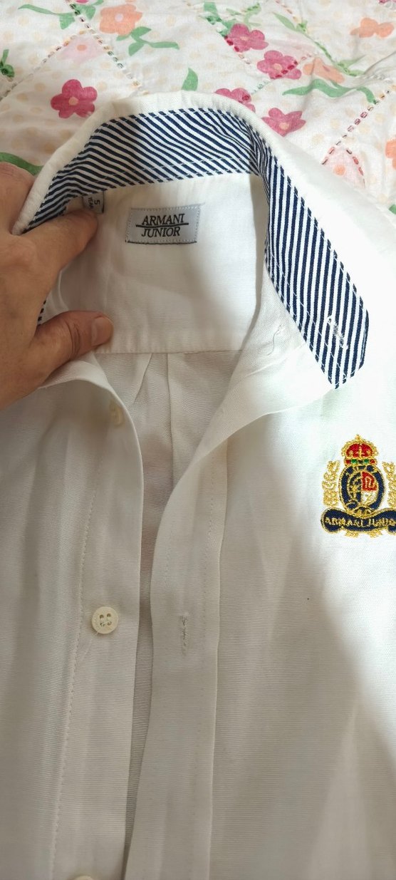 Beyaz Nakışlı Kısa Kollu Erkek Gömlek - Görsel 2