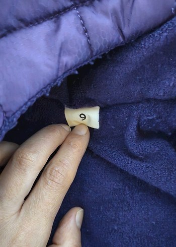 Mor Fermuarlı Çocuk Kışlık Ceket - Görsel 3