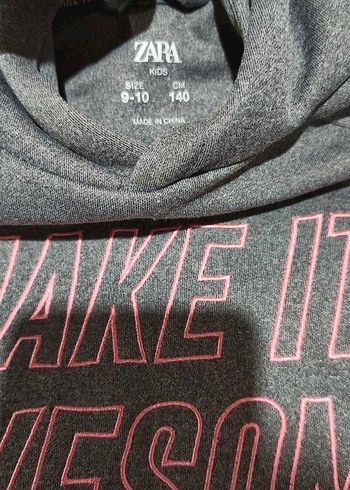 Kız Çocuk Gri Baskılı Sweatshirt - Görsel 2