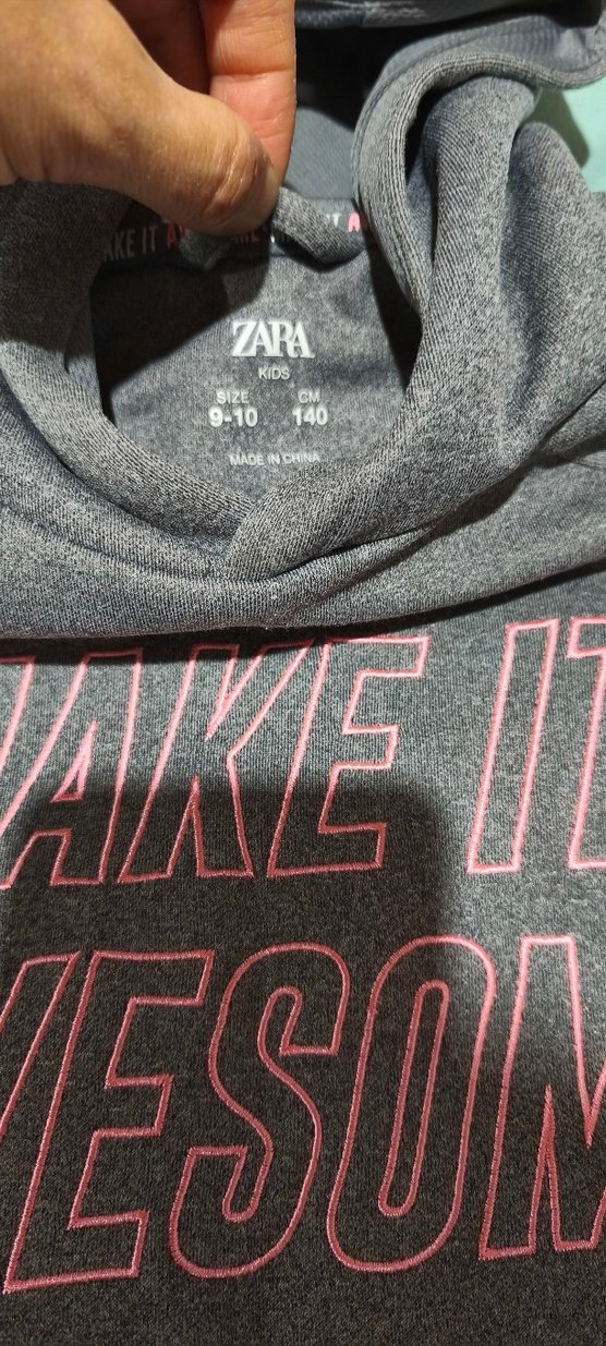 Kız Çocuk Gri Baskılı Sweatshirt - Görsel 2