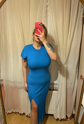 ZARA YIRTMAÇLI KALEM ELBİSE