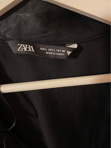 Zara ZARA SATEN UZUN GÖMLEK ELBİSE