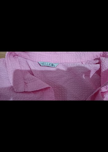 Kadın pembe cepli oversize gömlek - Görsel 3