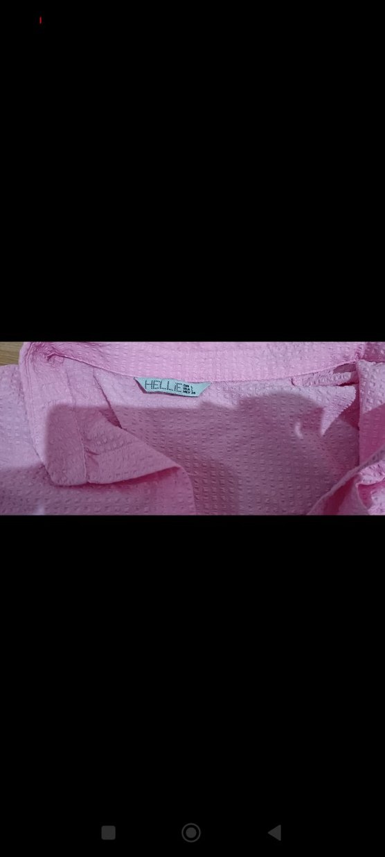 Kadın pembe cepli oversize gömlek - Görsel 3