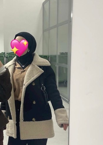 Diğer Siyah Kürklü Kadın Deri Kaban