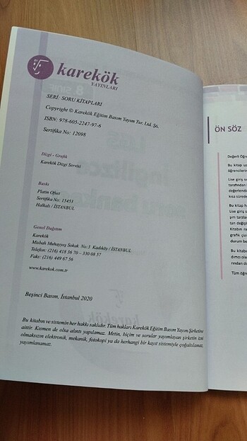 Beden KAREKÖK YAYINLARI İNGİLİZCE 8.SINIF SORU BANKASI