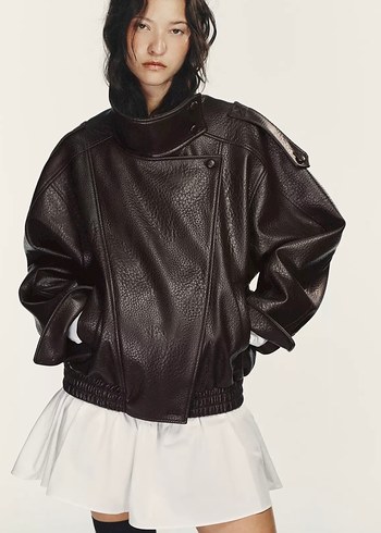 Zara deri ceket - Görsel 2