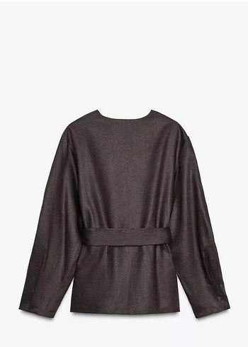 m Beden kahverengi Renk Zara keten kimono