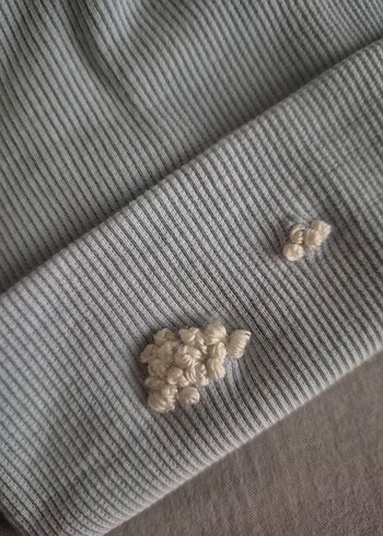 Bebek Mavisi Örgü Bere - Görsel 4