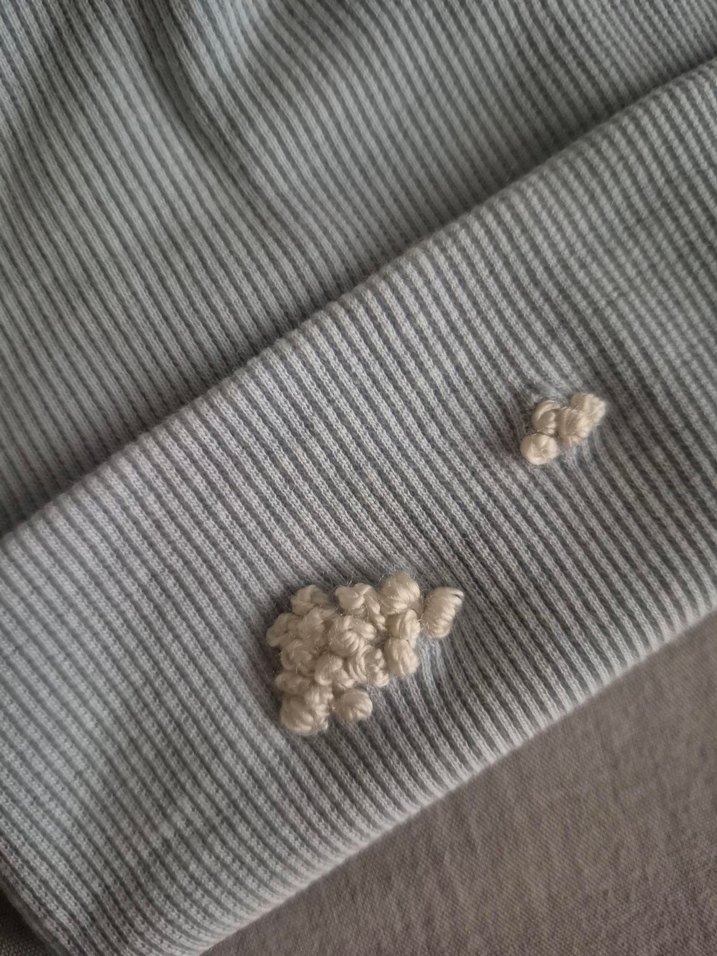 Bebek Mavisi Örgü Bere - Görsel 4