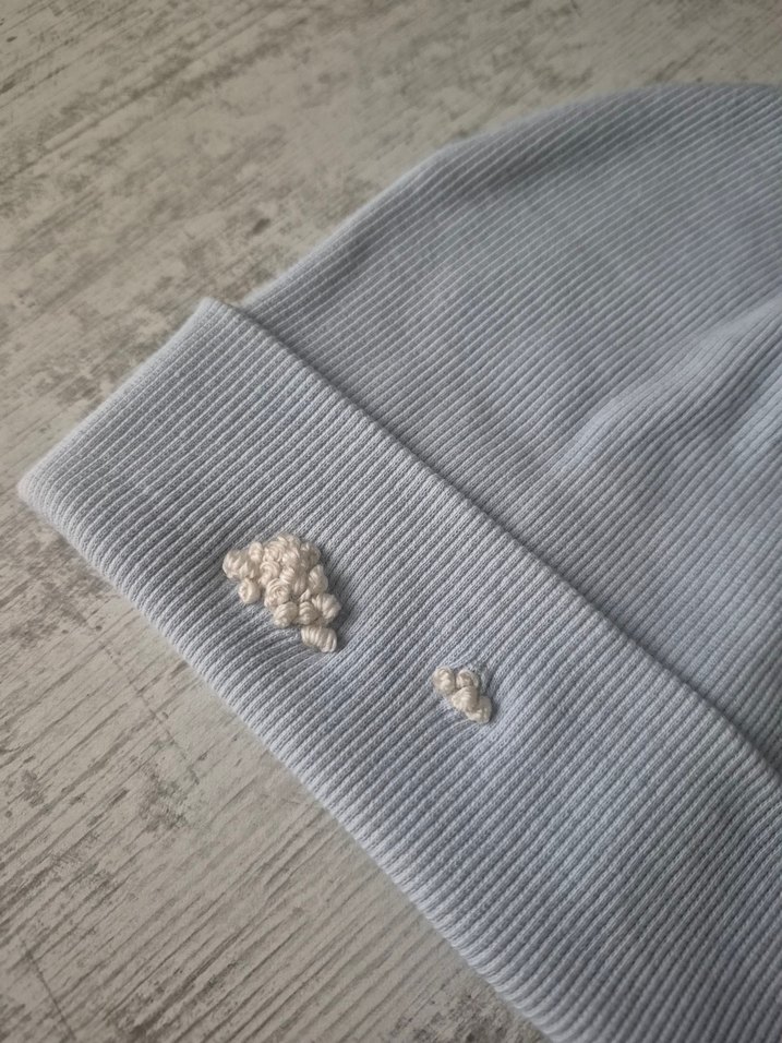 Bebek Mavisi Örgü Bere - Görsel 2