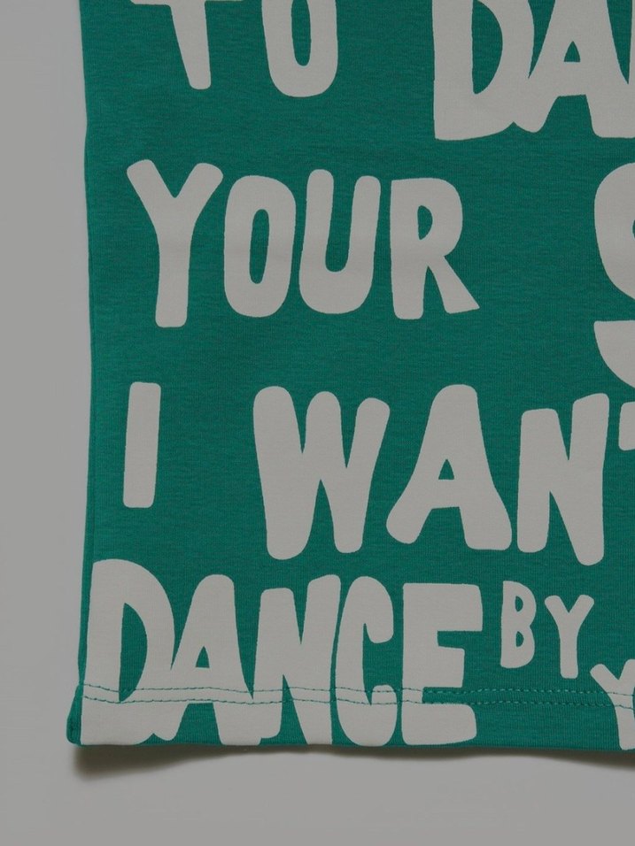 Yeşil Yazılı Crop Top - Görsel 4