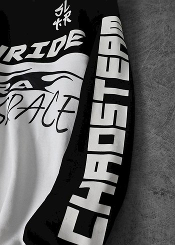 Siyah Baskılı Erkek Sweatshirt - Görsel 3