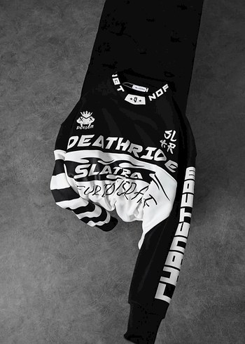 Siyah Baskılı Erkek Sweatshirt - Görsel 4