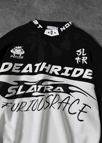 Siyah Baskılı Erkek Sweatshirt - Görsel 2