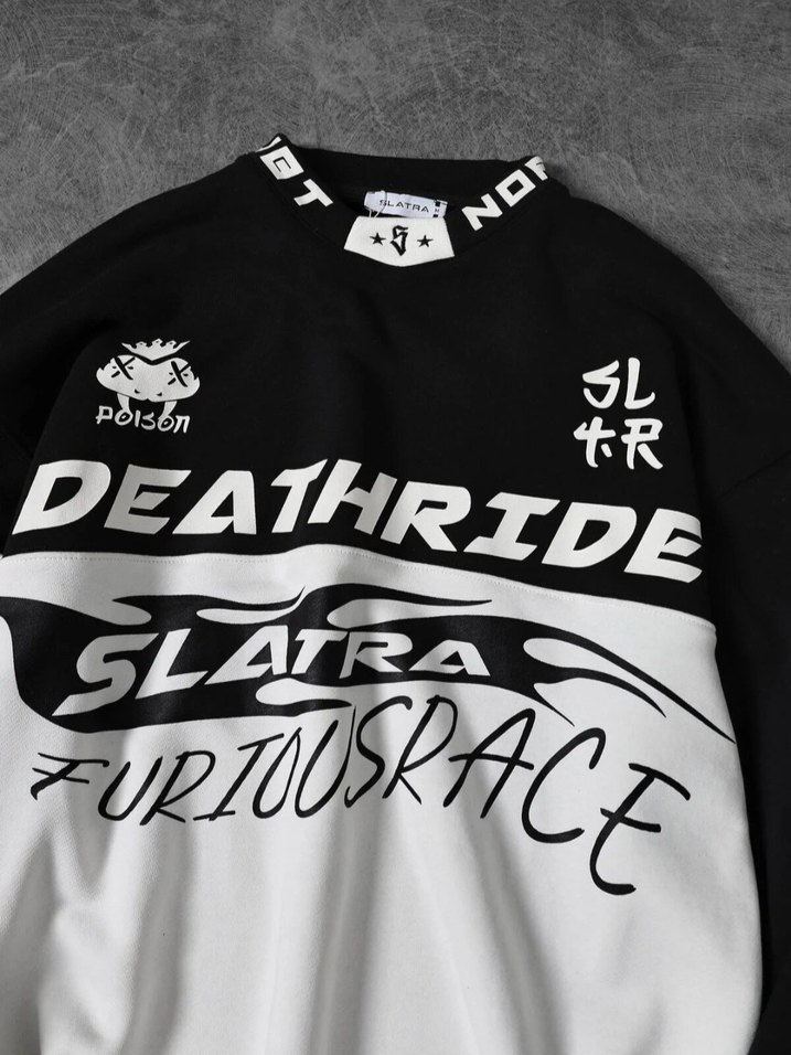 Siyah Baskılı Erkek Sweatshirt - Görsel 2