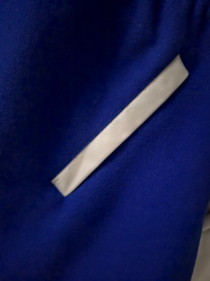 Kolları Deri Reglan Kollu Kolej Mont Ceket - SaksMavisi - Görsel 4