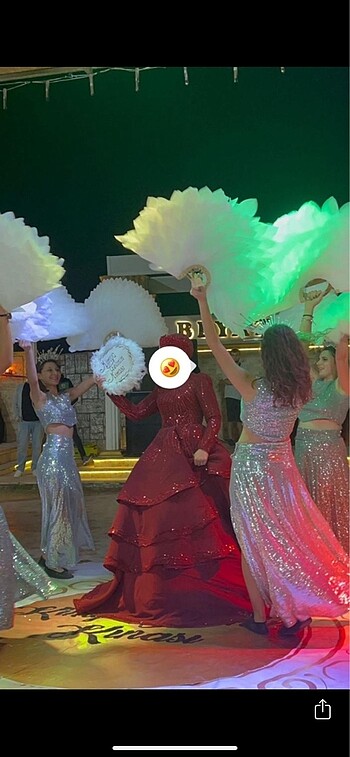 Bordo kına elbisem