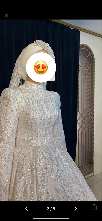 Özel dikim gelinlik 38 42 bedene kadar uyumlu duvağı ve tacı da 