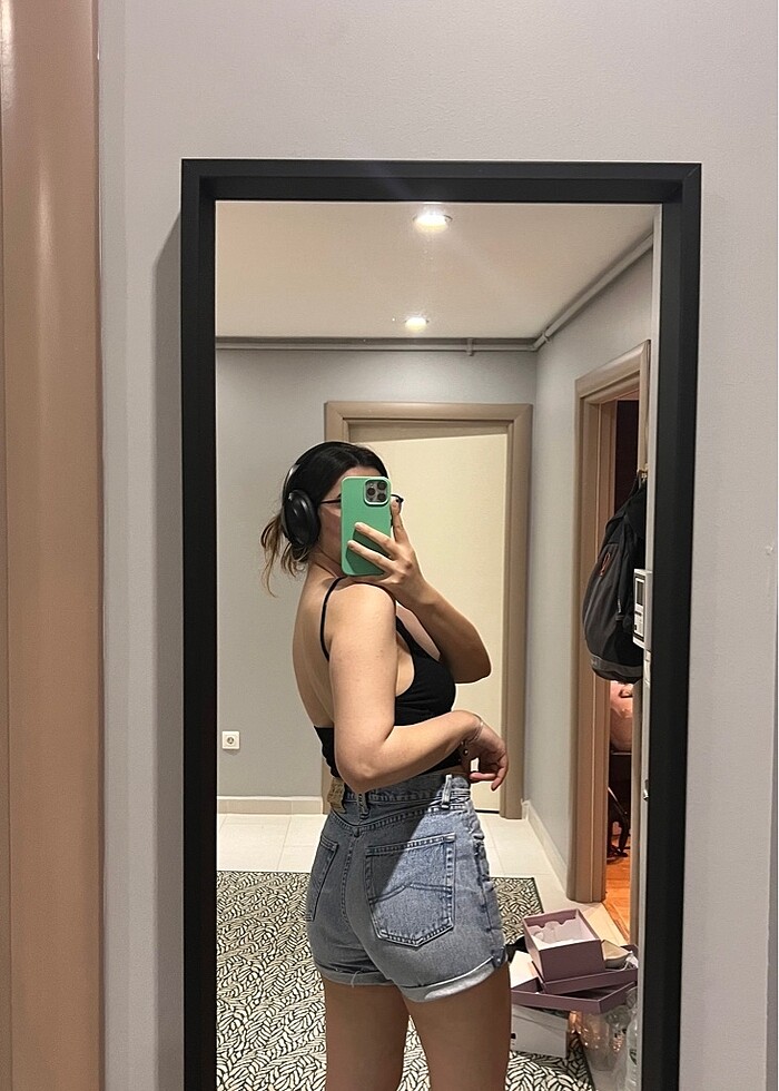 mini kot şort - Görsel 2