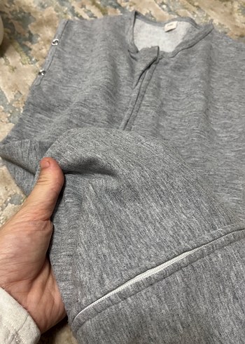 Kız Çocuk Gri Fermuarlı torba uyku tulumu - Görsel 6