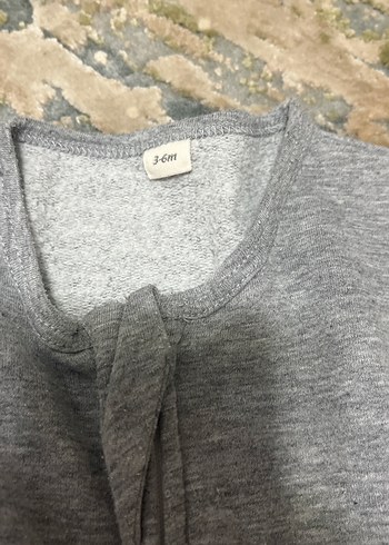 Kız Çocuk Gri Fermuarlı torba uyku tulumu - Görsel 3