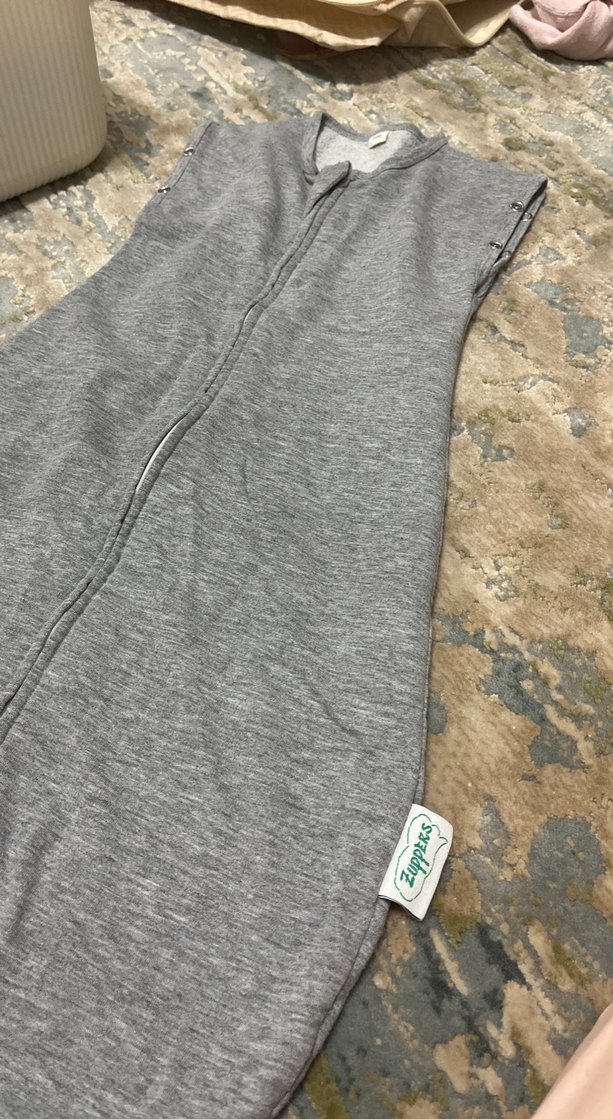 Kız Çocuk Gri Fermuarlı torba uyku tulumu - Görsel 2