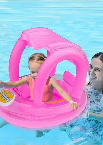 Pembe Renkli Çocuk Yüzme Simidi - Görsel 2