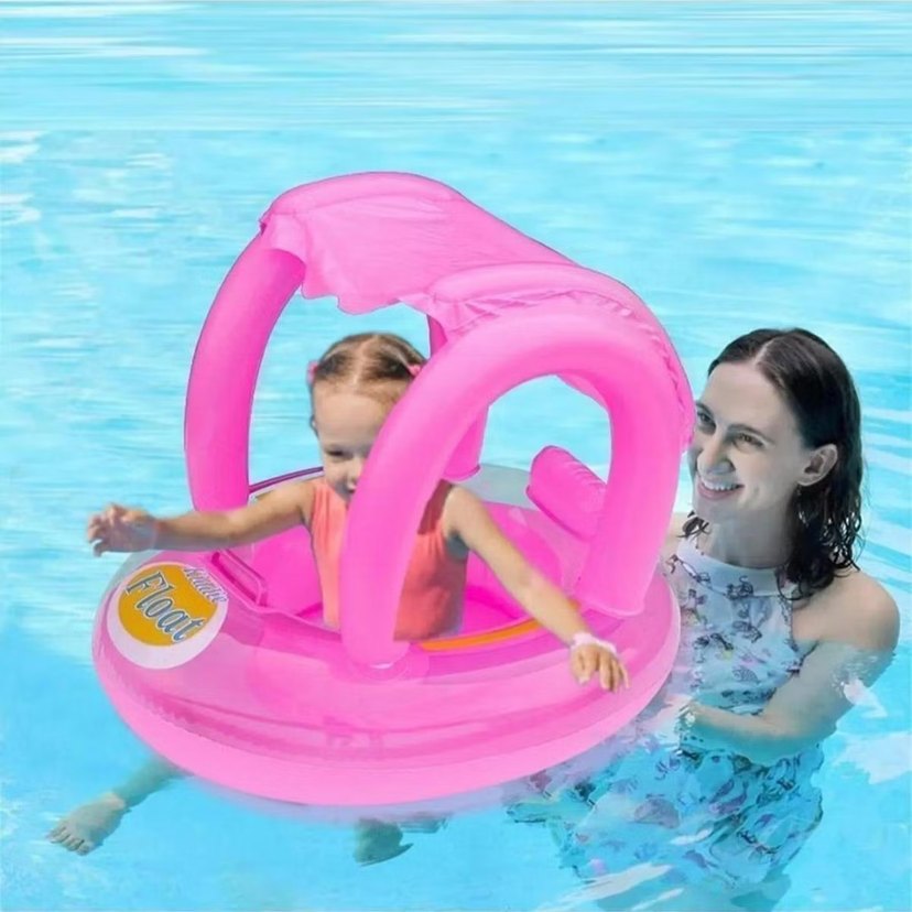 Pembe Renkli Çocuk Yüzme Simidi - Görsel 2