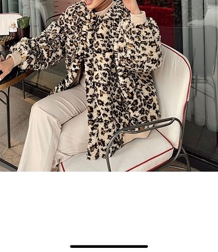 universal Beden Leopar peluş mont
