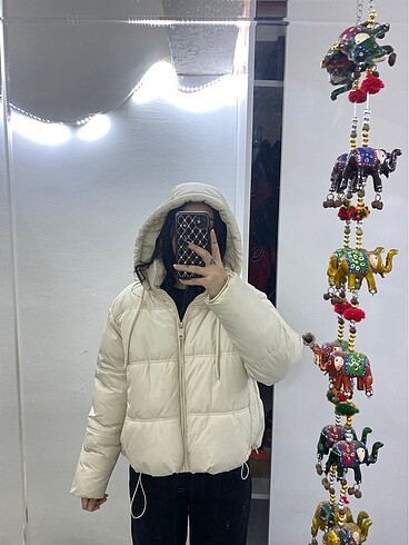m Beden beyaz Renk Zara beyaz mont