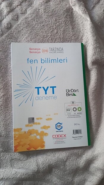TYT FEN DENEME KİTABI SADECE 3 DENEME EKSIK GERI KALANI TAM HIC