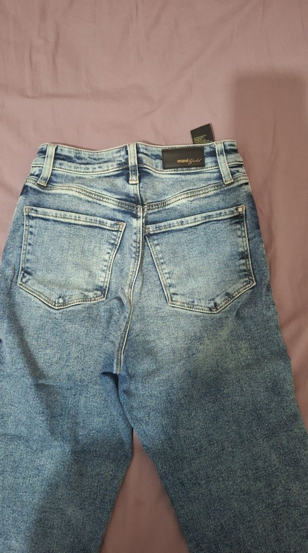 Kadın Mavi Denim Normal Boy Kot Pantolon - Görsel 3