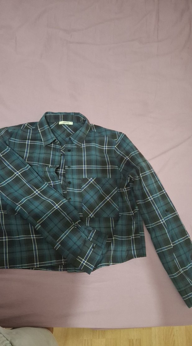 Düğmeli Uzun Kollu Kadın Gömlek - Görsel 2