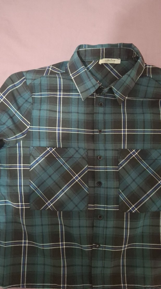 Düğmeli Uzun Kollu Kadın Gömlek - Görsel 3