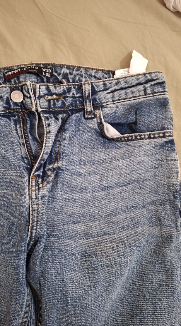 Gri Mavi erkek Midi Denim Pantolon - Görsel 4