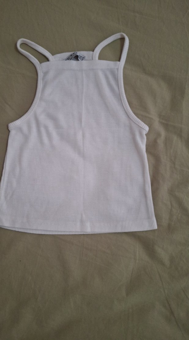 Beyaz Yüksek Yaka Kadın Atlet - Görsel 4