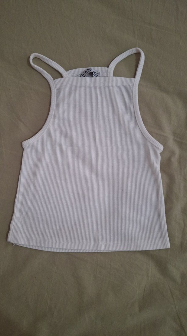 Beyaz Yüksek Yaka Kadın Atlet - Görsel 2