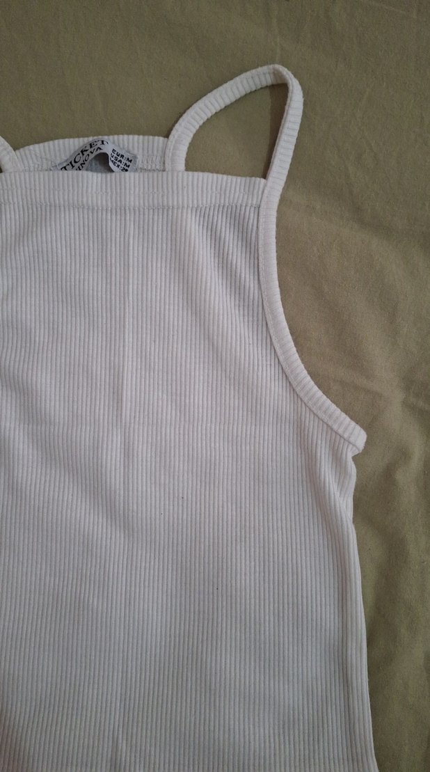 Beyaz Yüksek Yaka Kadın Atlet - Görsel 3