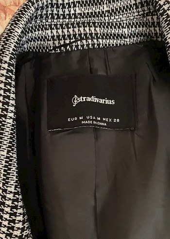 Stradivarius Stradivarius Ekose Desenli Kadın Blazer Ceket