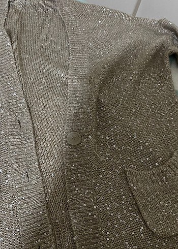 Mango parıltılı Kadın Triko Hırka - Görsel 3