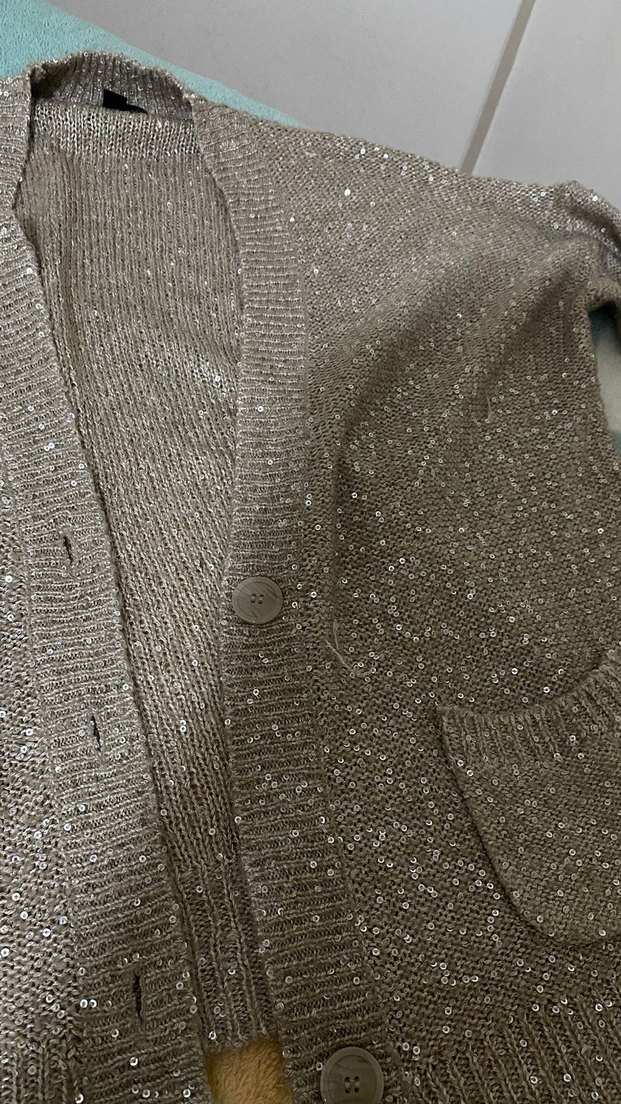 Mango parıltılı Kadın Triko Hırka - Görsel 3